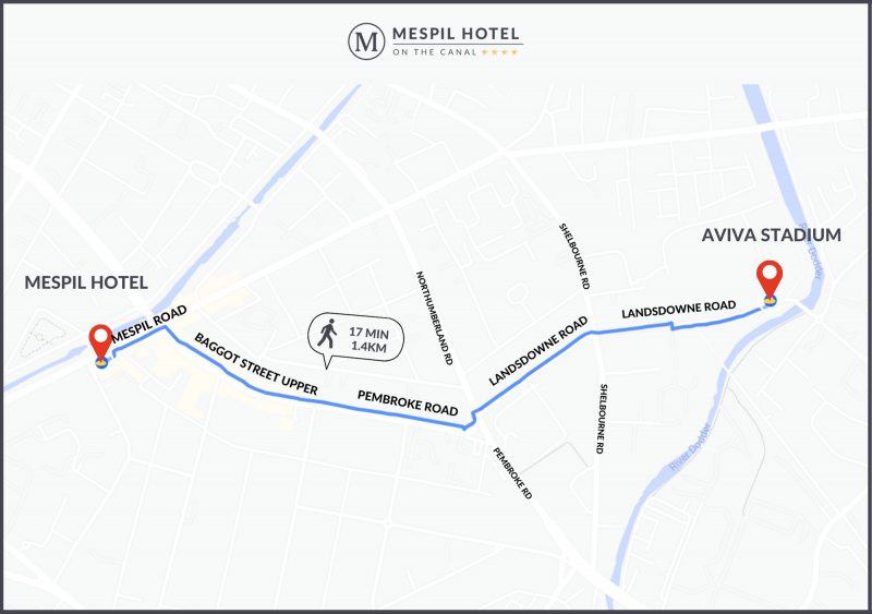 aviva stadium map